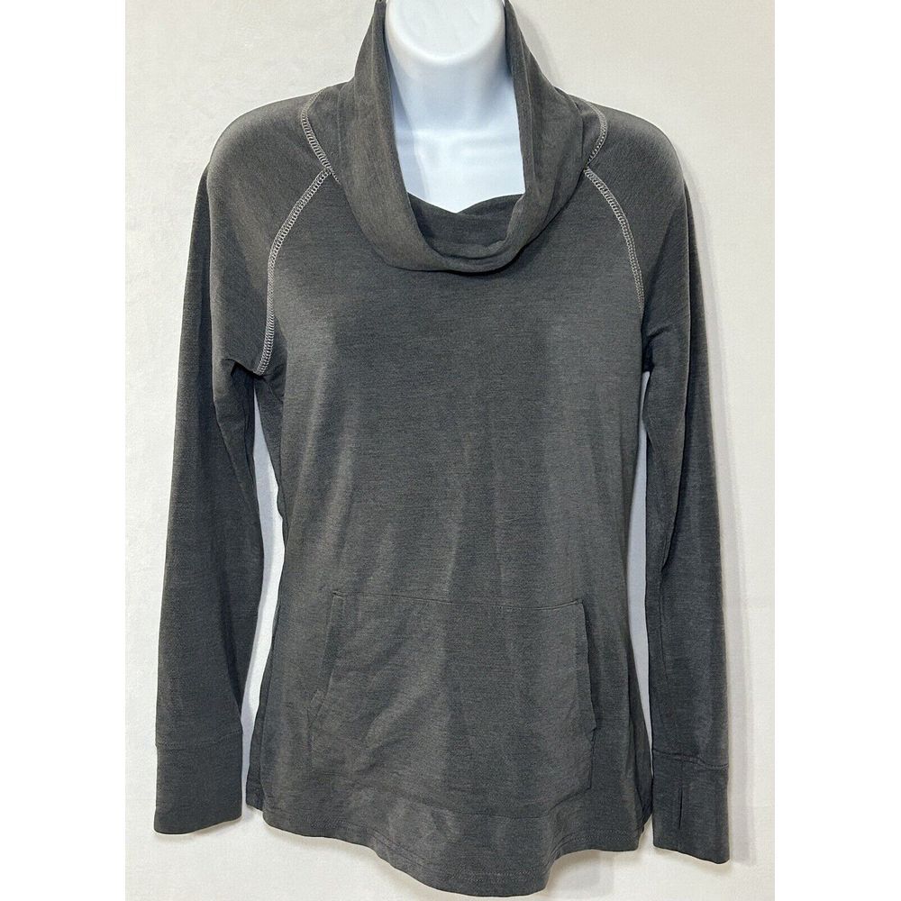 Kuhl Women's XS Long Sleeve Gray Cowl Neck Logo Stretch Sweatshirt‎